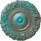 Ekena Millwork Marseille Ceiling Medallion (Fits Canopies up to 7 3/8"), 21"OD x 2"P, Copper Green Patina CM21MACGS - alternate 1